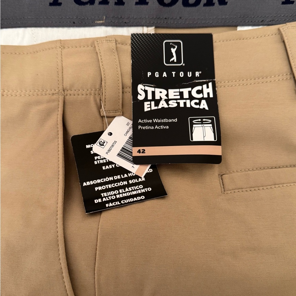 PGA Tour Performance Elastic shorts- Khaki